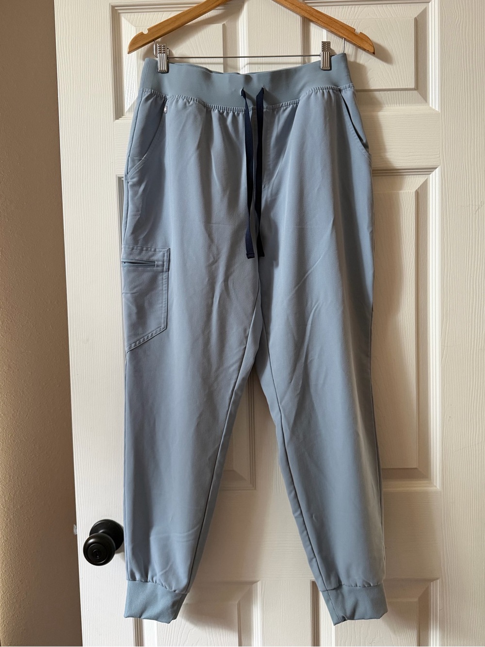 Figs High Waisted Zamora Jogger Scrub Pants Womens Sz Large PO#5858 Vapor Blue